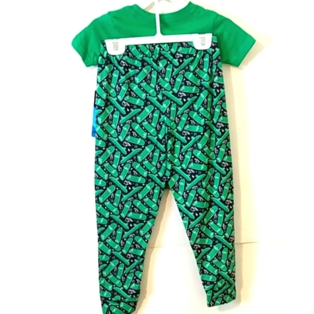 BOYS PAJAMA PANTS & SHORT SLEEVE SLEEP SHIRT 2-PIECE SET SIZE 4-5 NWT